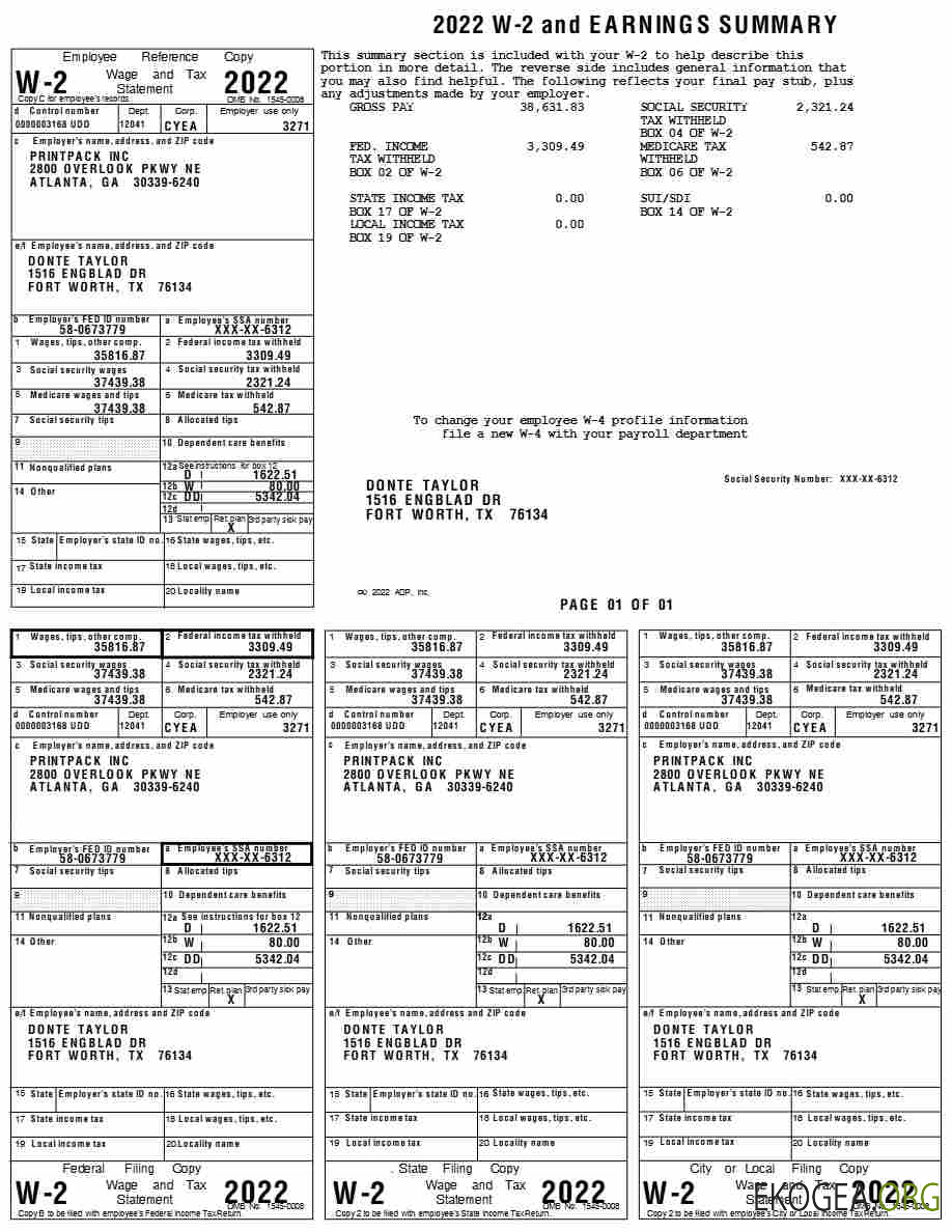 Modèle de résumé des résultats de PRINTPACK INC aux formats Word et PDF.pdf, 1